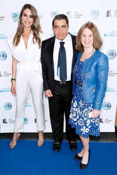 Amanda Ungaro, Ambassador Paolo Zampolli and Kathleen Kennedy Townsend attend the We Are The Oceans - The World Oceans Day event at The Reach at The...