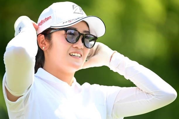 Mone Inami of Japan is seen during the practice round of the Ai Miyazato Suntory Ladies Open at Rokko Kokusai Golf Club on June 9, 2021 in Kobe,...