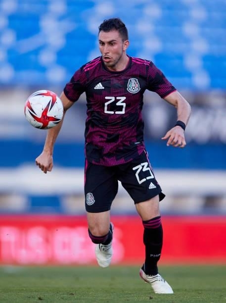 Alejandro Mayorga of Mexico in action during a International Friendly Match between Mexico and Saudi Arabia on June 08, 2021 in Marbella, Spain.