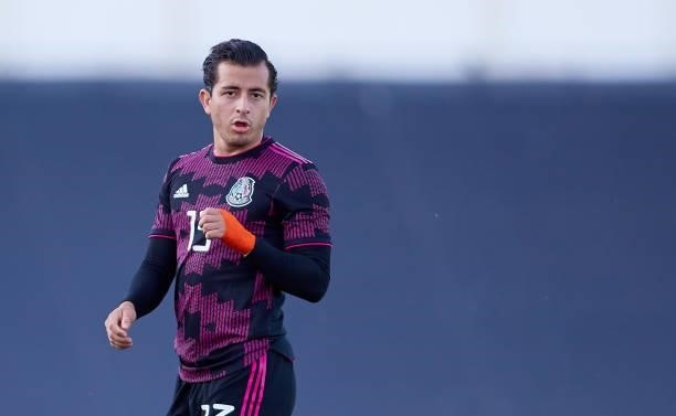 Alan Mozo Rodriguez of Mexico looks on during a International Friendly Match between Mexico and Saudi Arabia on June 08, 2021 in Marbella, Spain.