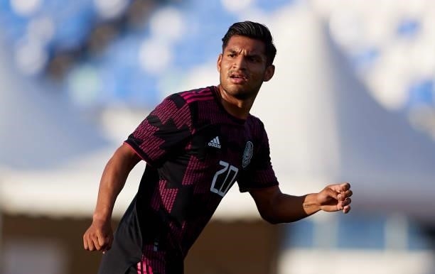 Eduardo Aguirre of Mexico looks on during a International Friendly Match between Mexico and Saudi Arabia on June 08, 2021 in Marbella, Spain.