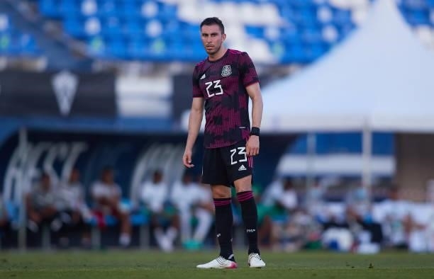 Alejandro Mayorga of Mexico looks on during a International Friendly Match between Mexico and Saudi Arabia on June 08, 2021 in Marbella, Spain.