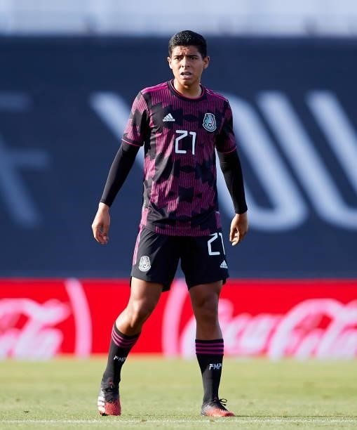 Victor Andres Guzman of Mexico looks on during a International Friendly Match between Mexico and Saudi Arabia on June 08, 2021 in Marbella, Spain.