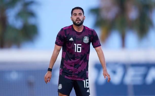 Jose Joaquín Esquivel of Mexico looks on during a International Friendly Match between Mexico and Saudi Arabia on June 08, 2021 in Marbella, Spain.