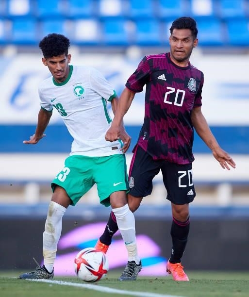 Eduardo Aguirre of Mexico in action during a International Friendly Match between Mexico and Saudi Arabia on June 08, 2021 in Marbella, Spain.