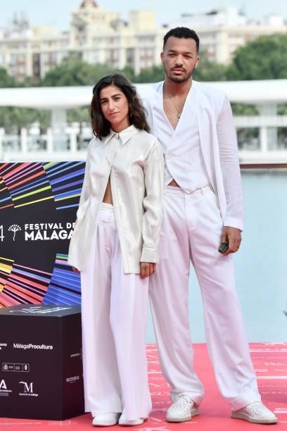 Actress Carolina Yuste and actor Sergio Momo attends 'Sevillanas de Brooklyn' photocall during the 24th Malaga Film Festival on June 09, 2021 in...