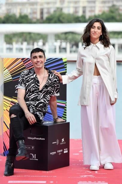 Actors Carolina Yuste and Canco Rodriguez attend 'Sevillanas de Brooklyn' photocall during the 24th Malaga Film Festival on June 09, 2021 in Malaga,...