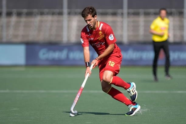 Joan Tarres of Spain during the Euro Hockey Championships match between Spanje and Engeland at Wagener Stadion on June 8, 2021 in Amstelveen,...
