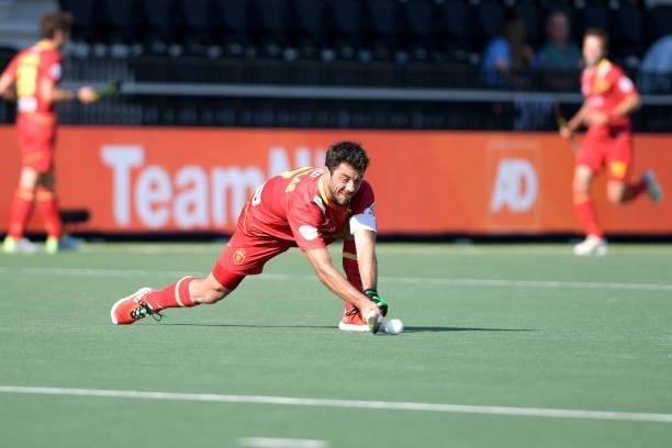 Miquel Delas of Spain during the Euro Hockey Championships match between Spanje and Engeland at Wagener Stadion on June 8, 2021 in Amstelveen,...