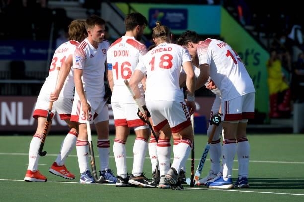 England team during the Euro Hockey Championships match between Spanje and Engeland at Wagener Stadion on June 8, 2021 in Amstelveen, Netherlands