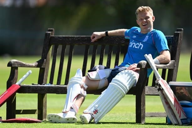 Sam Billings of England during a nets session at Edgbaston on June 09, 2021 in Birmingham, England.