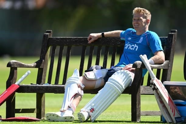 Sam Billings of England during a nets session at Edgbaston on June 09, 2021 in Birmingham, England.
