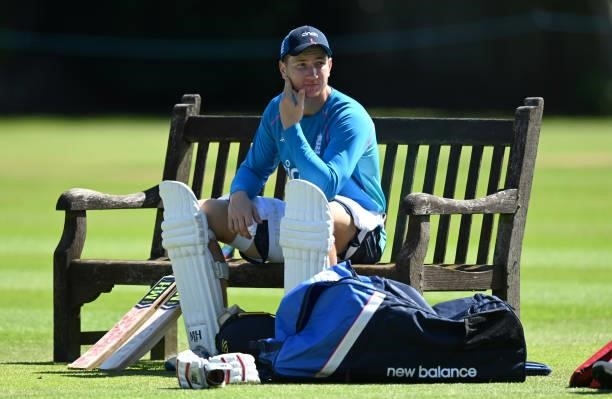 James Bracey of England during a nets session at Edgbaston on June 09, 2021 in Birmingham, England.