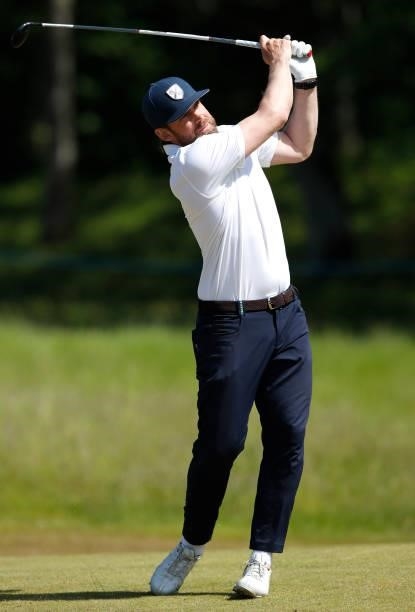 Swedish former professional ice hockey forward, Henrik Zetterberg plays in the pro-am ahead of the Scandinavian Mixed Hosted by Henrik and Annika at...
