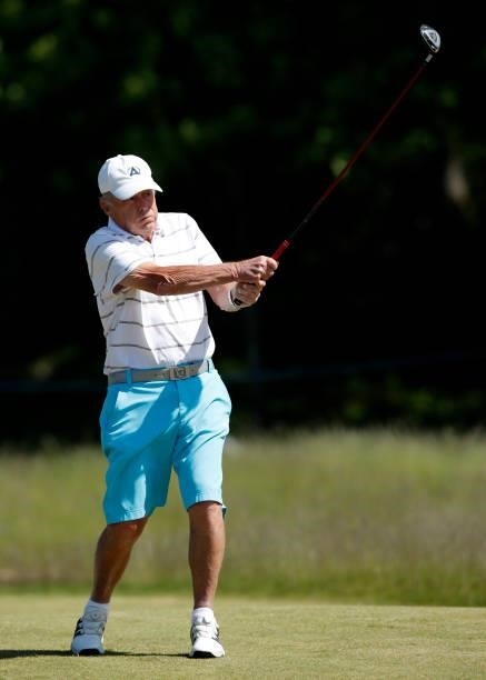 Tom Sörenstam of Sweden plays in the pro-am ahead of the Scandinavian Mixed Hosted by Henrik and Annika at Vallda Golf & Country Club on June 09,...