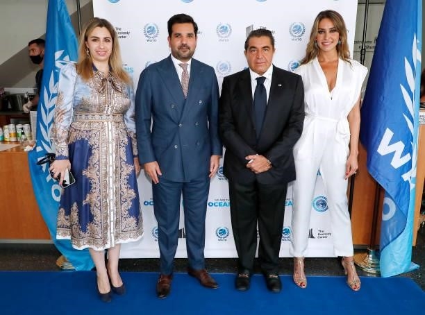 Eva Al Thani, H.E. Sheikh Meshal bin Hamad Al Thani Ambassador of the State of Qatar, Ambassador Paolo Zampolli and Amanda Ungaro attend the We Are...