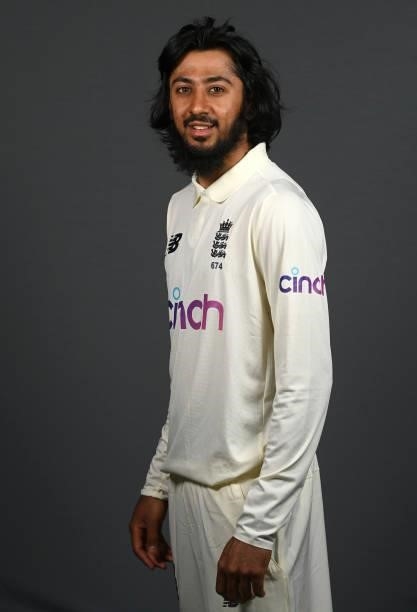 Haseeb Hameeb of England poses for a portrait at Edgbaston on June 09, 2021 in Birmingham, England.
