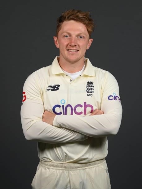 Dom Bess of England poses for a portrait at Edgbaston on June 09, 2021 in Birmingham, England.