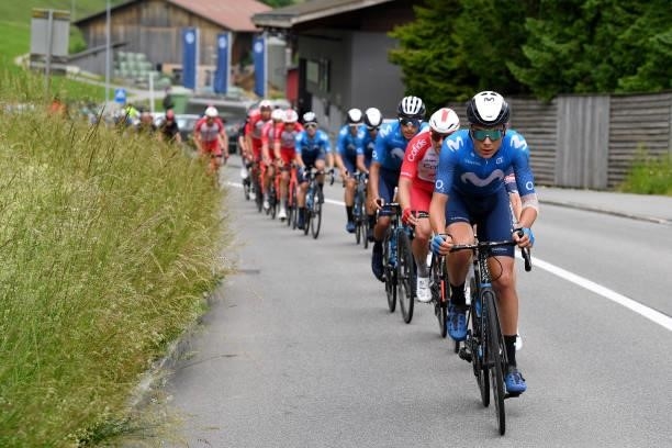 Juan Diego Alba Bolivar of Colombia and Movistar Team during the 84th Tour de Suisse 2021, Stage 4 a 171km stage from St. Urban to Gstaad 1004m /...