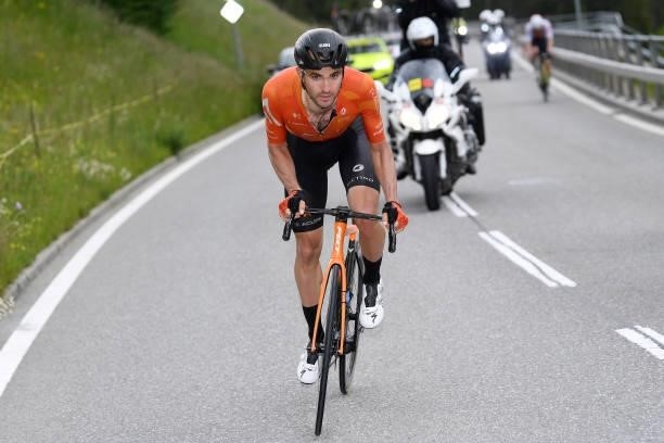 Joey Rosskopf of United States and Team Rally Cycling in the Breakaway during the 84th Tour de Suisse 2021, Stage 4 a 171km stage from St. Urban to...