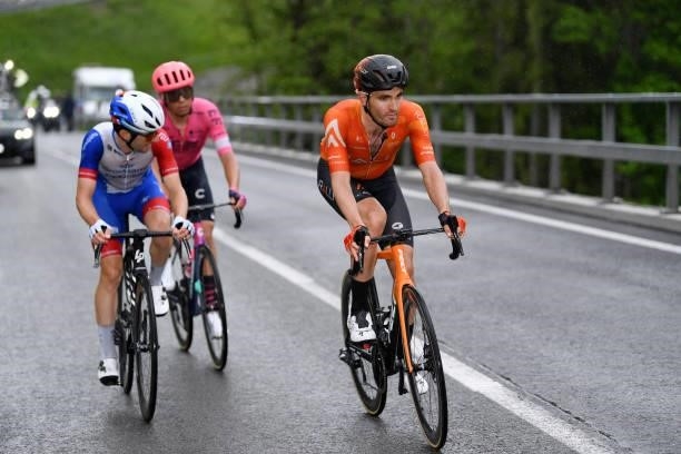 Benjamin Thomas of France and Team Groupama - FDJ, Stefan Bissegger of Switzerland and Team EF Education - Nippo & Joey Rosskopf of United States and...