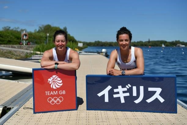 Lightweight women’s double sculls, Emily Craig and Imogen Grant of Great Britain pose for a photo to mark the official announcement of the rowing...