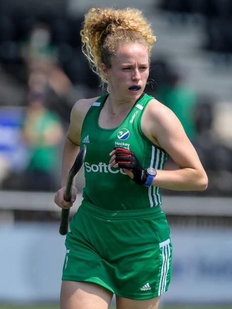 Michelle Carey of Ireland during the Euro Hockey Championships match between Ireland and Spain at Wagener Stadion on June 9, 2021 in Amstelveen,...