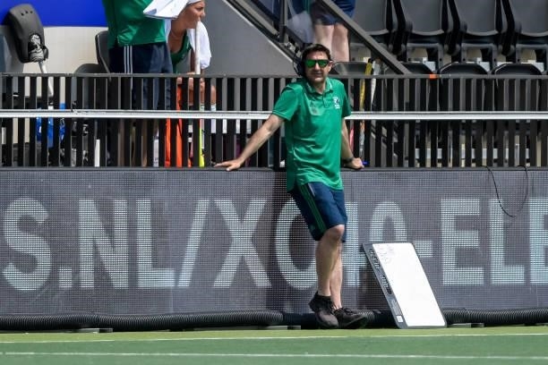 Coach Sean Dancer of Ireland during the Euro Hockey Championships match between Ireland and Spain at Wagener Stadion on June 9, 2021 in Amstelveen,...