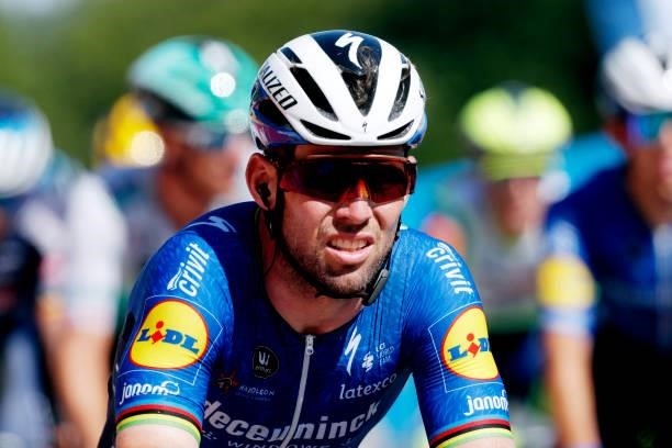 Mark Cavendish of The United Kingdom and Team Deceuninck - Quick-Step at arrival during the 90th Baloise Belgium Tour 2021, Stage 1 a 175,3km stage...