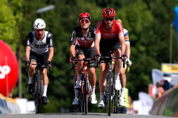 Tosh Van Der Sande of Belgium and Team Lotto Soudal & Daniel Mclay of United Kingdom and Team Arkéa - Samsic at arrival during the 90th Baloise...
