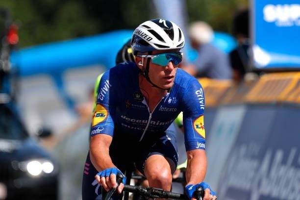 Iljo Keisse of Belgium and Team Deceuninck - Quick-Step at arrival during the 90th Baloise Belgium Tour 2021, Stage 1 a 175,3km stage from Beveren to...