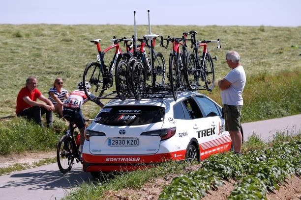 Jacob Egholm of Denmark and Team Trek - Segafredo during the 90th Baloise Belgium Tour 2021, Stage 1 a 175,3km stage from Beveren to Maarkedal / Car...