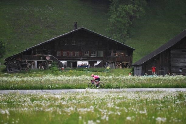 Stefan Bissegger of Switzerland and Team EF Education - Nippo during the 84th Tour de Suisse 2021, Stage 4 a 171km stage from St. Urban to Gstaad...