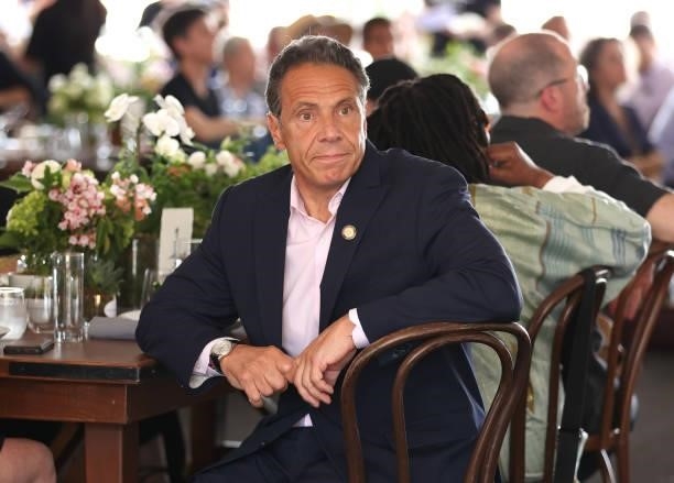 Governor of New York Andrew Cuomo attends the Tribeca Festival Welcome Lunch during the 2021 Tribeca Festival at Pier 76 on June 09, 2021 in New York...