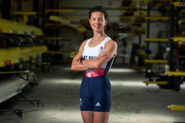 Imogen Grant of Great Britain poses for a photo to mark the official announcement of the rowing team selected to Team GB for the Tokyo 2020 Olympic...