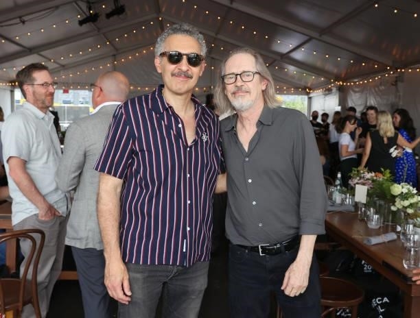 John Turturro and Steve Buscemi attend the Tribeca Festival Welcome Lunch during the 2021 Tribeca Festival at Pier 76 on June 09, 2021 in New York...