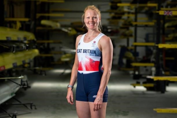 Polly Swann of Great Britain poses for a photo to mark the official announcement of the rowing team selected to Team GB for the Tokyo 2020 Olympic...