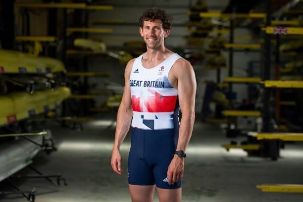 Matthew Tarrant of Great Britain poses for a photo to mark the official announcement of the rowing team selected to Team GB for the Tokyo 2020...