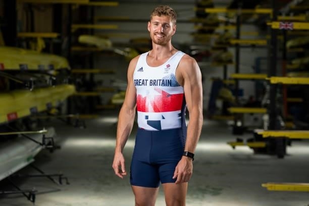 Rory Gibbs of Great Britain poses for a photo to mark the official announcement of the rowing team selected to Team GB for the Tokyo 2020 Olympic...