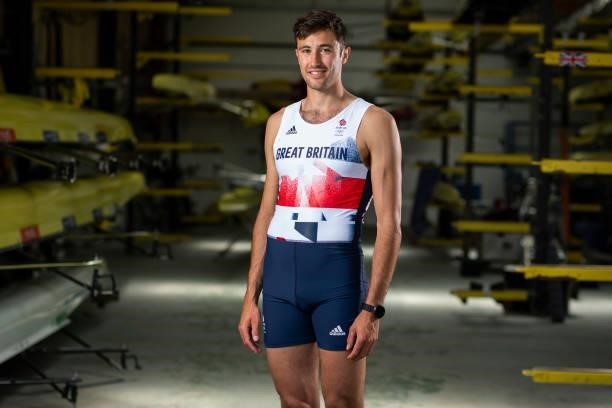 Sholto Carnegie of Great Britain poses for a photo to mark the official announcement of the rowing team selected to Team GB for the Tokyo 2020...