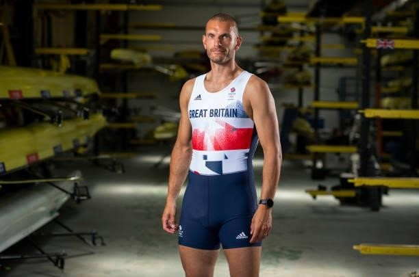 Mohamed Sbihi of Great Britain poses for a photo to mark the official announcement of the rowing team selected to Team GB for the Tokyo 2020 Olympic...