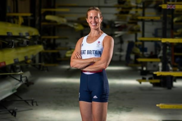 Helen Glover of Great Britain poses for a photo to mark the official announcement of the rowing team selected to Team GB for the Tokyo 2020 Olympic...
