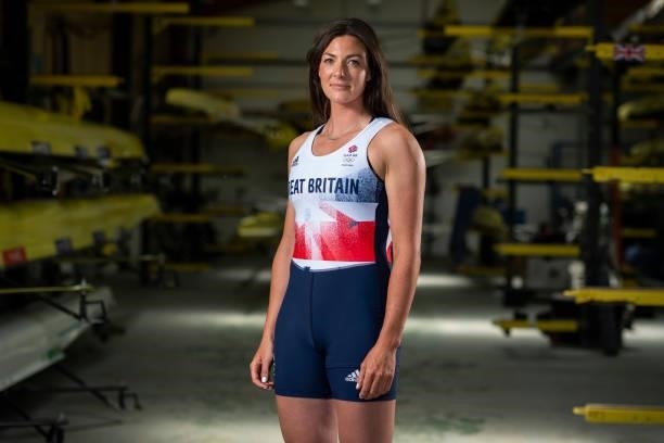 Katherine Douglas of Great Britain poses for a photo to mark the official announcement of the rowing team selected to Team GB for the Tokyo 2020...