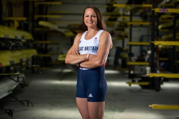 Sara Parfett of Great Britain poses for a photo to mark the official announcement of the rowing team selected to Team GB for the Tokyo 2020 Olympic...