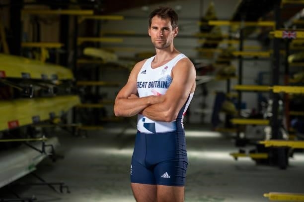 Graeme Thomas of Great Britain poses for a photo to mark the official announcement of the rowing team selected to Team GB for the Tokyo 2020 Olympic...