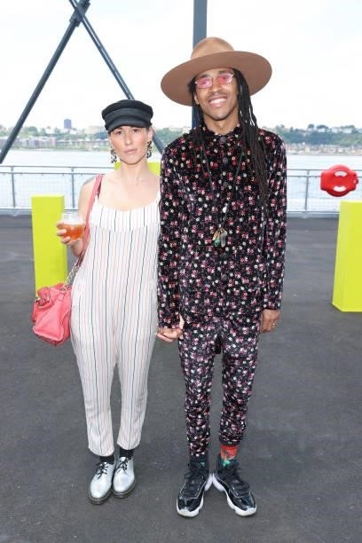 Malaena Eagle and Jon Boogz attend the Tribeca Festival Welcome Lunch during the 2021 Tribeca Festival at Pier 76 on June 09, 2021 in New York City.