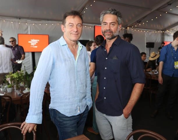 Jason Isaacs and Omar Metwally attend the Tribeca Festival Welcome Lunch during the 2021 Tribeca Festival at Pier 76 on June 09, 2021 in New York...
