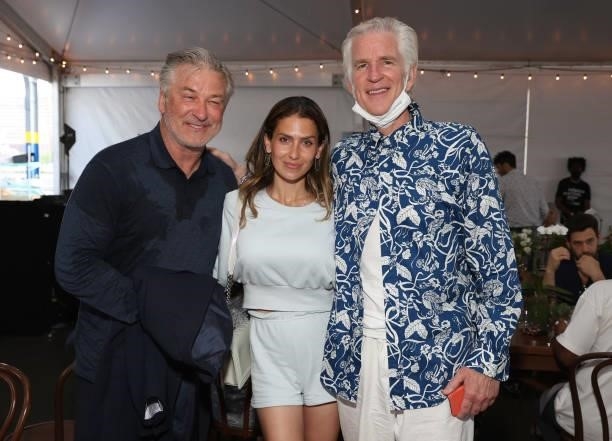 Alec Baldwin, Hilaria Baldwin, and Matthew Modine attend the Tribeca Festival Welcome Lunch during the 2021 Tribeca Festival at Pier 76 on June 09,...