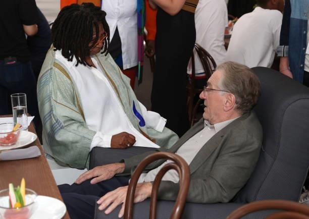 Whoopi Goldberg and Robert De Niro attend the Tribeca Festival Welcome Lunch during the 2021 Tribeca Festival at Pier 76 on June 09, 2021 in New York...