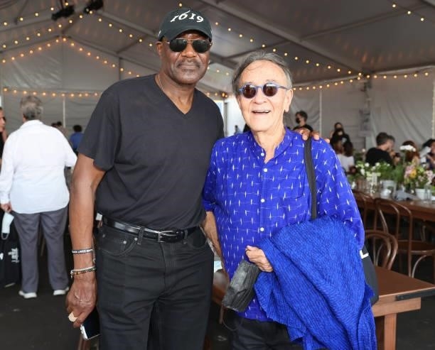 Delroy Lindo and Peter Scarlet attend the Tribeca Festival Welcome Lunch during the 2021 Tribeca Festival at Pier 76 on June 09, 2021 in New York...